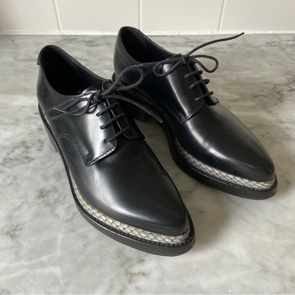 Acne Studios Lark Platform Oxford with Snakeskin Trim | Size 36 - Picture 1 of 12